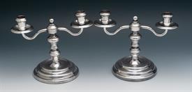 CANDELABRAS SILVER PLATED MADE CHRISTOFLE 7" TALL BY 8" SPAN CONDITION AN 8 OF 10                                                           