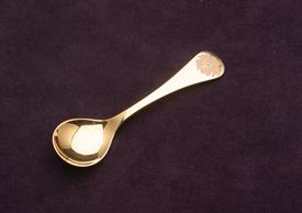 ,1986 CHRISTMAS ENAMELED AND GILT SPOON STERLING SILVER BY GEORG JENSEN 1.40 TROY OUNCES 5.8" LONG                                          