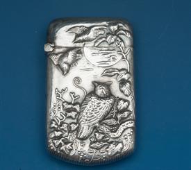 ,AESTHETIC MOVEMENT STERLING SILVER MATCH SAFE - SIMPLY A WONDERFUL PIECE! 1.25 TROY OUNCES AUDUBON THEMES- BEST MATCH SAFE EVER!           