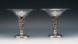 ,PAIR OF MATCHED STERLING SILVER COMPOTES 17.45 T.OZ. BEAUTIFUL CONDITION STUNNING DESIGN                                                   