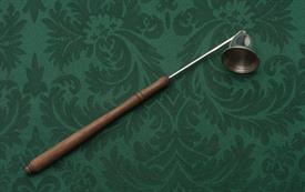 ,TOWLE STERLING SILVER AND WOODEN HANDLE CANDLE SNUFFER 10" LONG                                                                            
