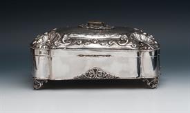 ,PORTUGESE OR ITALIAN 925 STERLING SILVER TRINKET BOX WEIGHT 22.90 TROY OUNCES 7.5" LONG 6" WIDE 4" TALL NICE CONDITION                     