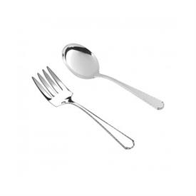 -2PC VIRGINIA BABY FORK AND SPOON STERLING PLAIN CENTER WITH SMALL BRAID IN SIDES 4 1/4" IN LENGTH.                                         