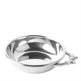 -PEWTER PORRINGER WITH BOW HANDLE                                                                                                           