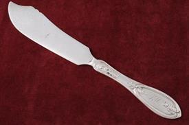 ,INDIVIDUAL FISH KNIFE - SOLID SILVER. CONTAINS 1.75 OZ & MEASURES 7.5" LONG. UNKNOWN PATTERN.                                              