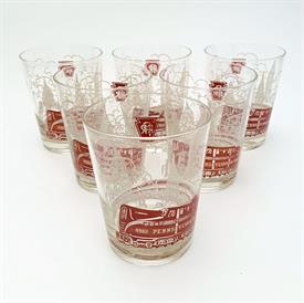 ,PENNSYLVANIA RAILROAD BY LIBBEY ROCKS GLASSES SET OF 6 #4902 4.5"HIGH X 3.5" WIDE EXCELLENT CONDITION                                      