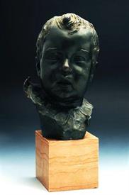 ,19TH CENTURY BUST. 12" TALL. MADE BY E.SIMONE. MADE IN ITALY.                                                                              