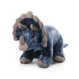 -,DIESYL TRICERATOPS. 14" PLUSH WITH A BLUE/PURPLE SCALE PATTERN.                                                                           