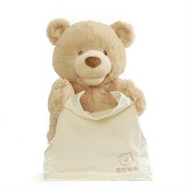 -,PEEK-A-BOO BEAR ANIMATED PLUSH TOY. 11.5" TALL. AGES 0 AND UP.                                                                            