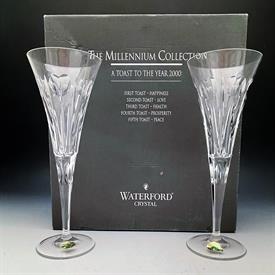 ,PAIR OF CHAMPAGNE TOASTING FLUTES  9.25" TALL                                                                                              