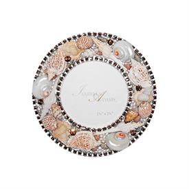 -,5" ROUND SHELL FRAME WITH TOPAZ CRYSTALS                                                                                                  