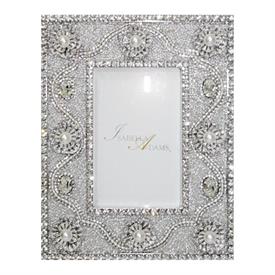 -,4X6" PEARL AND CRYSTAL FLOWER FRAME                                                                                                       