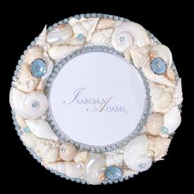 -,6" ROUND PACIFIC OPAL AND SEA SHELL FRAME                                                                                                 