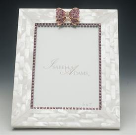 -,5X7" PINK BOW FRAME WITH MOTHER OF PEARL INLAY                                                                                            