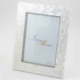 -,5X7" MOTHER OF PEARL TROCA SHELL FRAME WITH OPAL SWAROVSKI CRYSTALS                                                                       