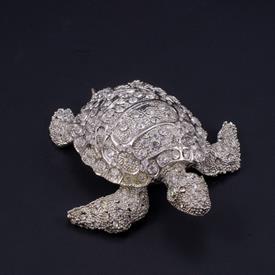 -,SEYMORE THE TURTLE CRYSTAL COLLECTIBLE WITH PERIDOT EYES. 1.8" TALL, 3" X 3.5" WIDE                                                       