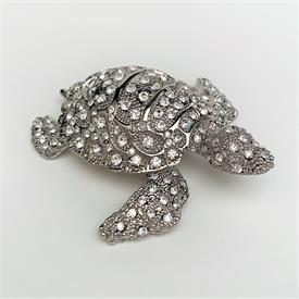 -,SEYMORE THE SEA TURTLE WITH CLEAR EYES PAPERWEIGHT. 1" TALL, 3" WIDE, 3.5" LONG                                                           