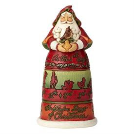 _,10.5" 12 DAYS OF CHRISTMAS SANTA FIGURINE                                                                                                 