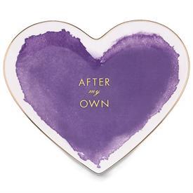 _,'AFTER MY OWN' HEART DISH IN PURPLE. 6.75" WIDE                                                                                           