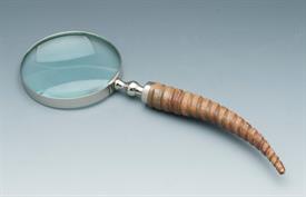 -51003 MAGNIFYING GLASS BENT WOOD HANDLE WITH CROME 10" IN LENGTH.4                                                                         