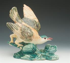 ,STANGL POTTERY #3454 'KEY WEST QUAIL DOVE'. OVERALL CRAZING. 9.5" TALL, 9.75" LONG, 7" WIDE                                                