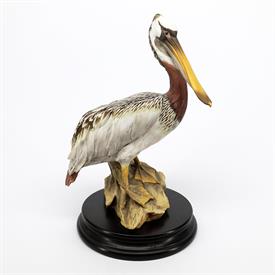 ,KAISER GERMANY PORCELAIN BROWN PELICAN FIGURINE STATUE #534 WITH WOOD BASE. LIMITED EDITION NUMBER 413/1200. 12.25"H WITHOUT BASE.         