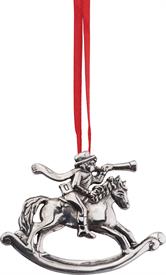 _,ROCKING HORSE CAROLER ORNAMENT STERLING SILVER 2-3/4" TALL BY 2" WIDE                                                                     