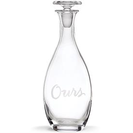 _OURS DECANTER 12" TALL OURS ETCHED DON SIDE.                                                                                               