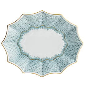 -LARGE FLUTED TRAY, 11.5" LONG, 9.25" WIDE                                                                                                  
