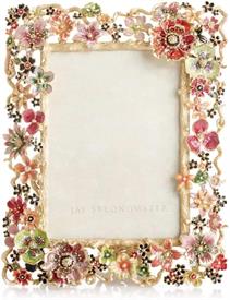 -,OPHELIA 5X7" FRAME IN NIGHT BLOOM. 10.25" TALL, 8" WIDE. HAND ENAMELED & SET WITH SWAROVSKI CRYSTALS IN RHODE ISLAND.                     