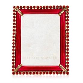 -,EMILIA 3X4" FRAME IN RUBY. 5.25" TALL, 4" WIDE. 14K GOLD PLATED FRAME HAND ENAMELED & HAND SET WITH SWAROVSKI CRYSTALS.                   