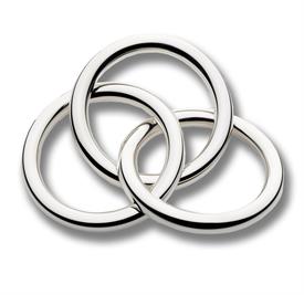 -,$TRIPLE RING RATTLE. STERLING SILVER.                                                                                                     