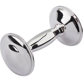 -,$CLASSIC BARBELL RATTLE. STERLING SILVER. 3.25" LONG.                                                                                     