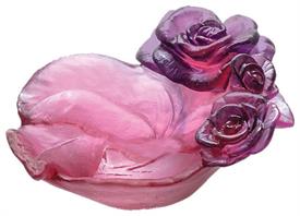 -,SMALL ROSE PASSION BOWL IN RED & PURPLE. 5.25" LONG                                                                                       