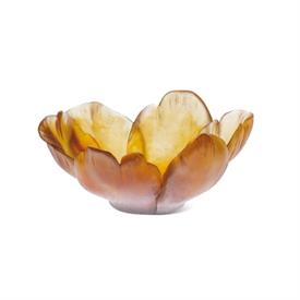 -,AMBER SMALL TULIP BOWL. 6.3" WIDE                                                                                                         