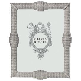-,8X10" AVA FRAME IN SILVER FINISHED CAST PEWTER WITH HUNDREDS OF PAVE AUSTRIAN CRYSTALS                                                    