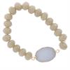 -GREY FACETED BEADS & DRU