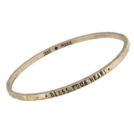 -BLESS YOUR HEART GOLD MANTRA BANGLE                                                                                                        