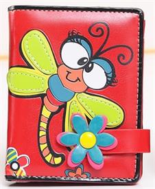 -RED CARTOON DRAGONFLY WALLET                                                                                                               