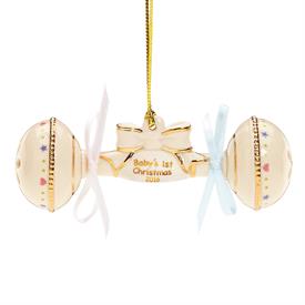 ,_2016 BABY'S 1ST CHRISTMAS RATTLE ORNAMENT. 4.25" LONG. MSRP $60.00                                                                        