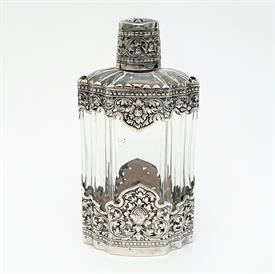 ,RARE 1920'S .900 SILVER WRAPPED COTY, FRANCE PERFUME BOTTLE. UNKNOWN MAKER. 5.1" TALL, 2.65" WIDE, 1.5" DEEP. DENT ON LID                  