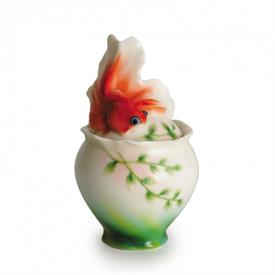 _,GOLDFISH SUGAR BOWL,TRINKET BOX. DESIGNED AND SCULPTED BY MING LEI.                                                                       