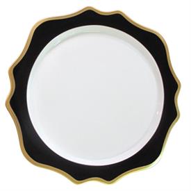 -BLACK & GOLD 'ANNA'S PALETTE' CHARGER. 12" WIDE                                                                                            