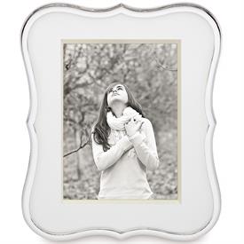 -SILVER 5X7" FRAME. 9.5" TALL, 7.75" WIDE. SILVERPLATED ZINC ALLOY. BREAKAGE REPLACEMENT AVAILABLE.                                         