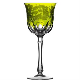 -YELLOW GREEN WATER GOBLET                                                                                                                  