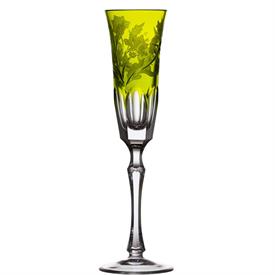 -YELLOW GREEN CHAMPAGNE FLUTE                                                                                                               