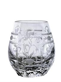 -CLEAR BULGED DOUBLE OLD FASHIONED GLASS                                                                                                    