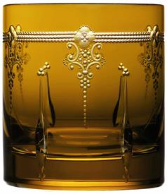 -AMBER DOUBLE OLD FASHIONED GLASS                                                                                                           