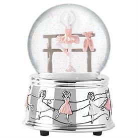 -MUSICAL WATERGLOBE. 5.5" TALL. SILVER-PLATED. TARNISH RESISTANT. PLAYS 'SWAN LAKE'.                                                        