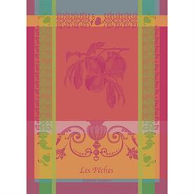 -,LES PECHES KITCHEN TOWEL. MADE IN FRANCE. 100% COTTON. 22" X 30"                                                                          
